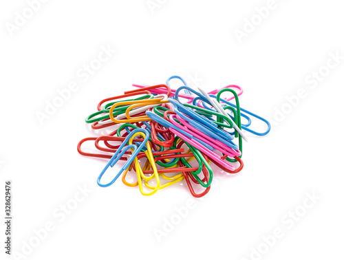 Paper clips an isolated on white background