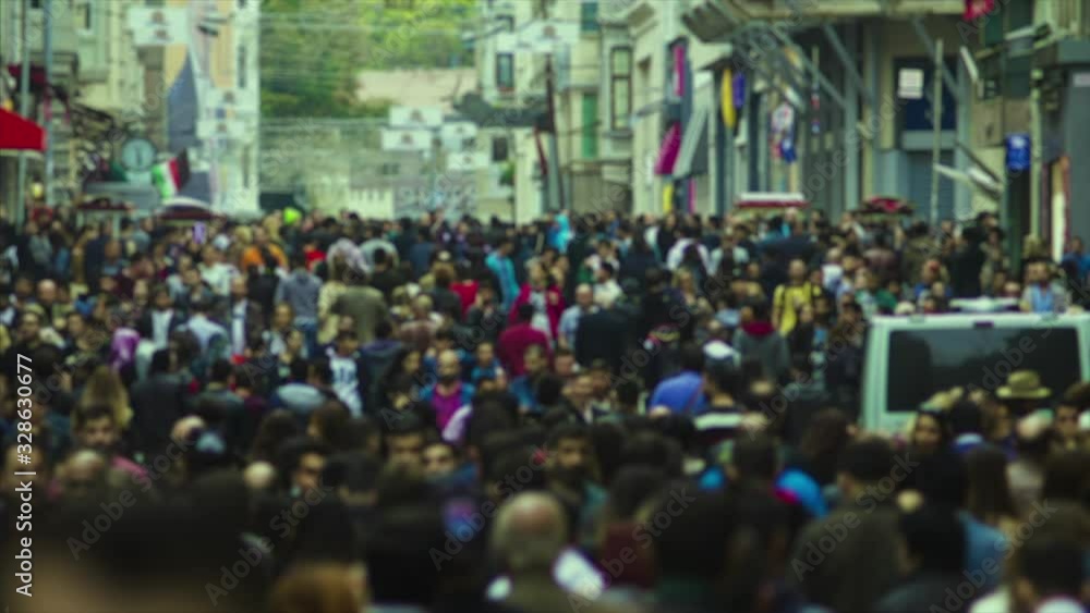 Time Lapse Crowded Pedestrian Crossing in Big City. High Angle Shot Time Lapse Crowded Pedestrian Crossing in Big City. High Angle Shot