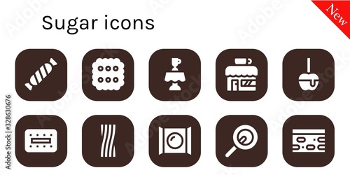 Modern Simple Set of sugar Vector filled Icons
