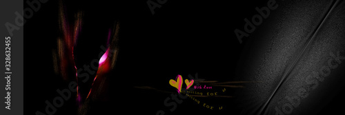fire in black background for wedding invitation card