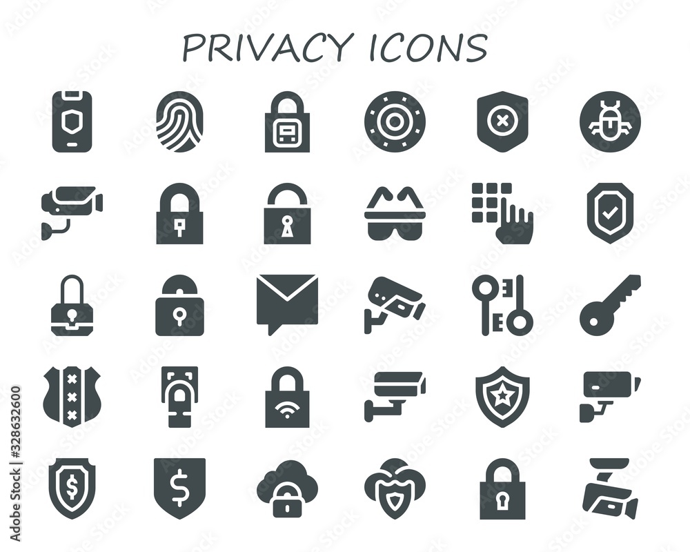 privacy icon set privacy icon set