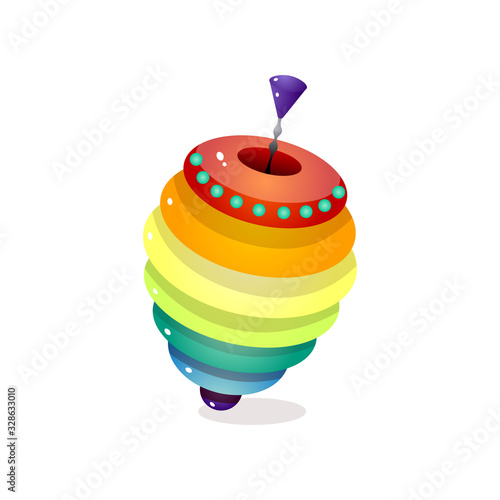 Rainbow colorful whirligig for kid home play time