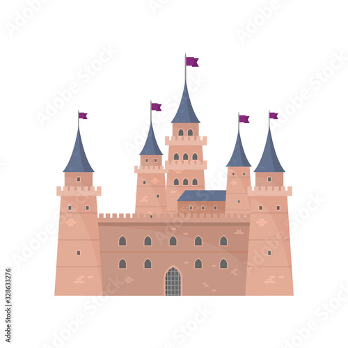 Knight medieval brown castle for defending king country