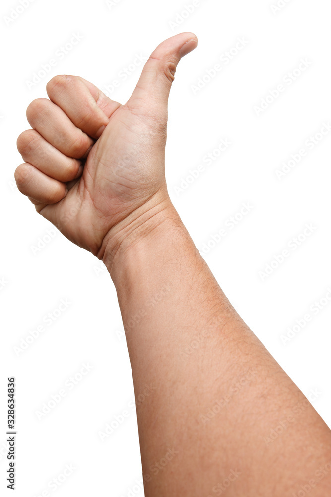 Male Asian hand gestures isolated over the white background. Counting Action. Touch Action. Touch Small Thing. 1 thumb up. Male Asian hand gestures isolated over the white background. Counting Action. Touch Action. Touch Small Thing. 1 thumb up.