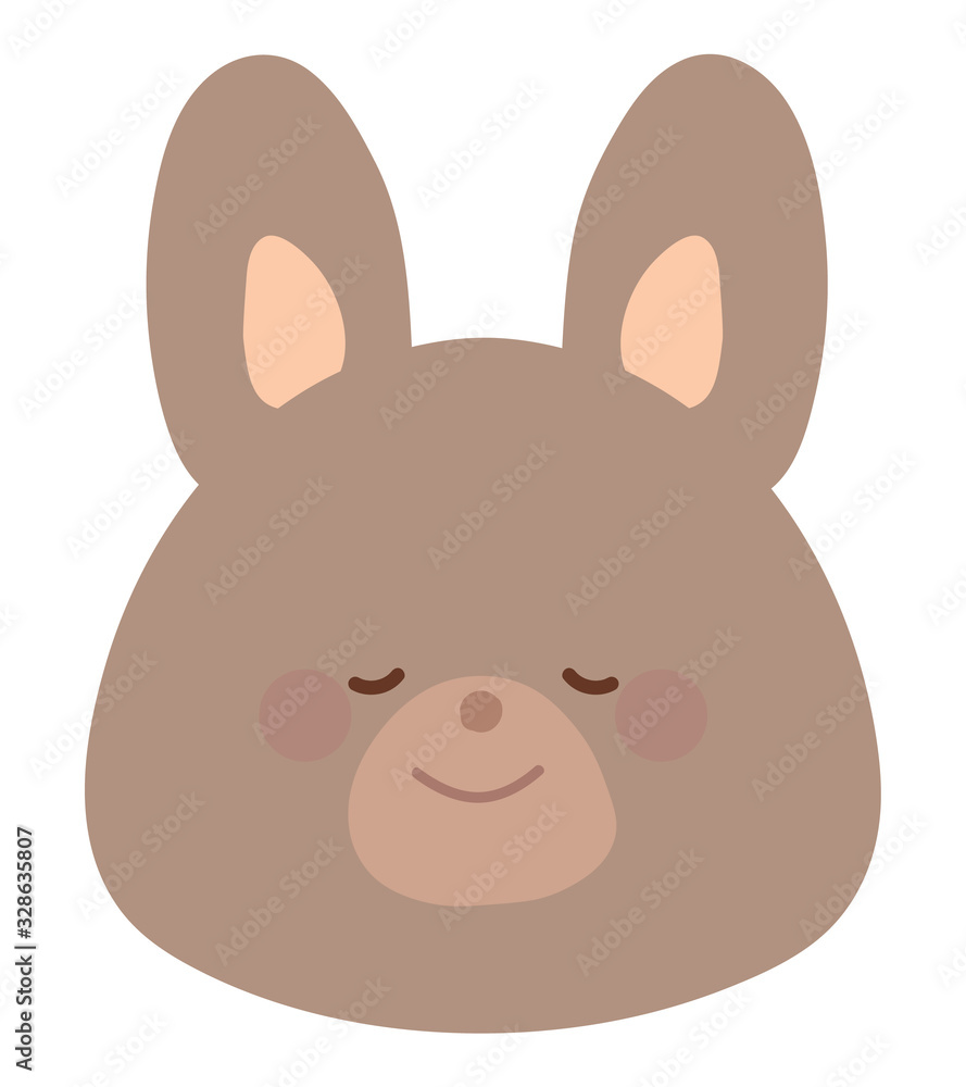 うさぎのイラスト 眠る 茶色 線なし うさぎのイラスト 眠る 茶色 線なし