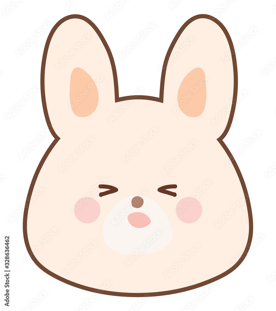 うさぎのイラスト きゃー 線あり うさぎのイラスト きゃー 線あり