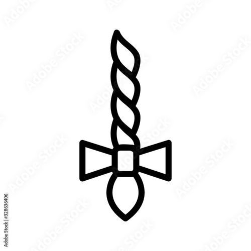 braid Icon vector. Thin line sign. Isolated contour symbol illustration