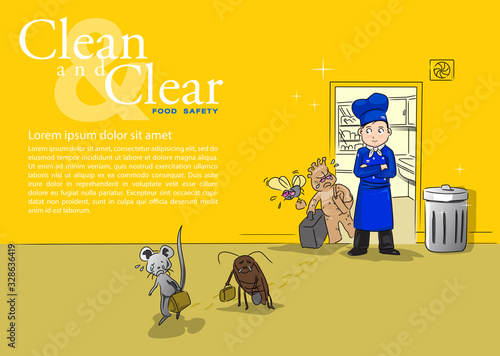 When making the kitchen clean and help to expel germs on yellow tone