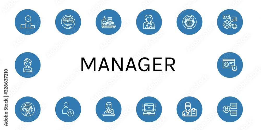 Set of manager icons