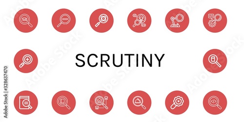 scrutiny icon set