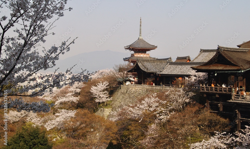 Kiyomizu-Dera, Wide View, Kyoto, Japan Kiyomizu-Dera, Wide View, Kyoto, Japan