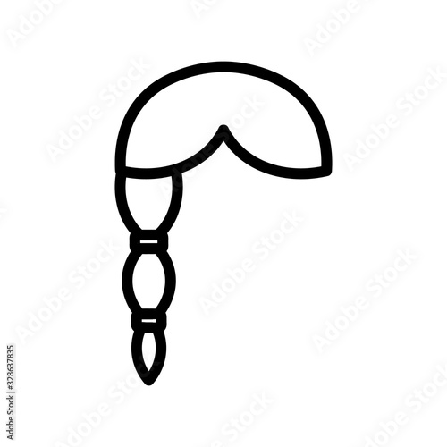 braid Icon vector. Thin line sign. Isolated contour symbol illustration