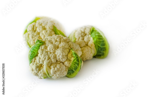 Beautiful vegetables on white isolated background. photo