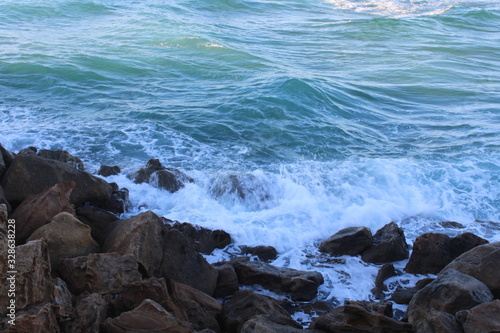 waves on the rocks