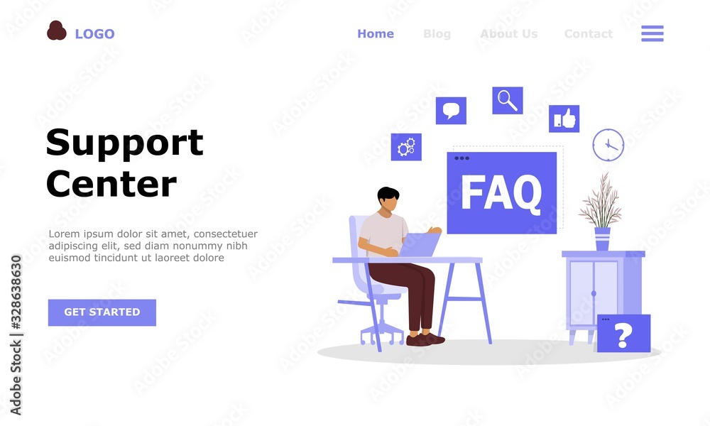 Frequently Asked Questions Vector Illustration Concept , Suitable for web landing page, ui,  mobile app, editorial design, flyer, banner, and other related occasion