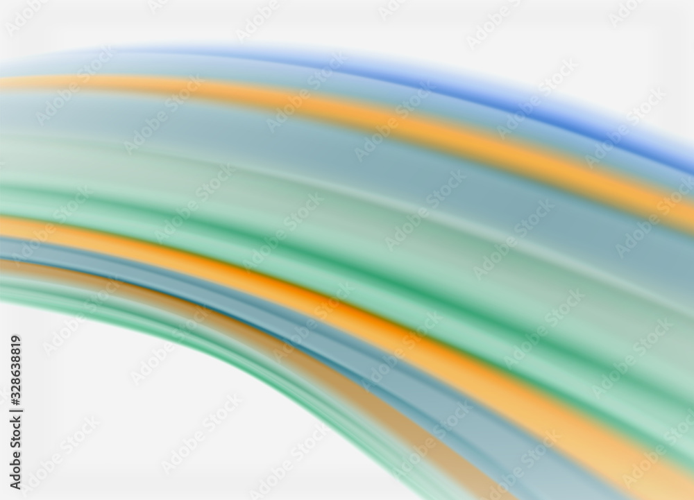 Wave lines abstract background, smooth silk design with rainbow style colors. Liquid fluid color waves. Vector Illustration Wave lines abstract background, smooth silk design with rainbow style colors. Liquid fluid color waves. Vector Illustration