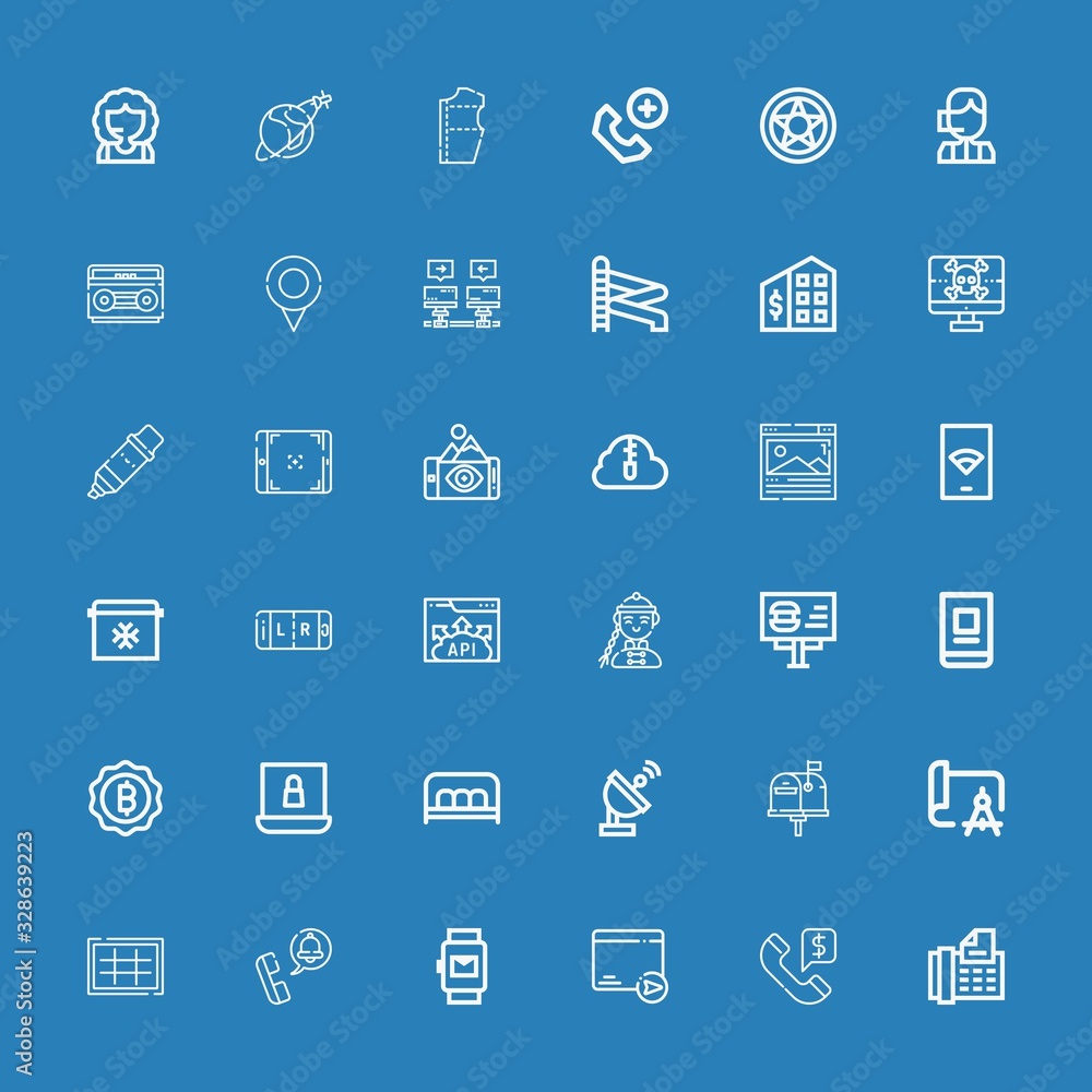 Editable 36 mobile icons for web and mobile Editable 36 mobile icons for web and mobile