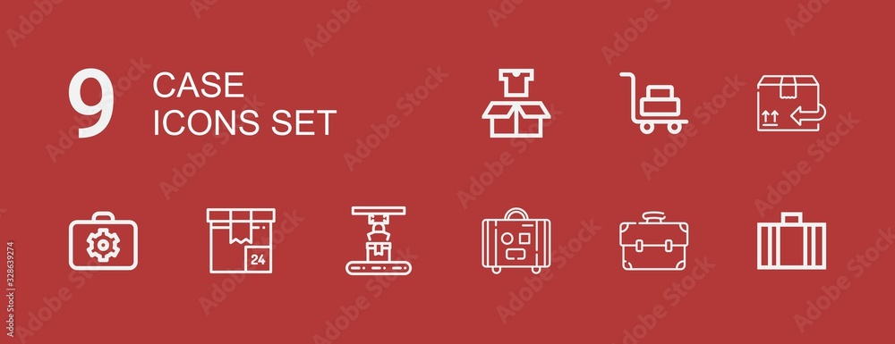 Editable 9 case icons for web and mobile Editable 9 case icons for web and mobile