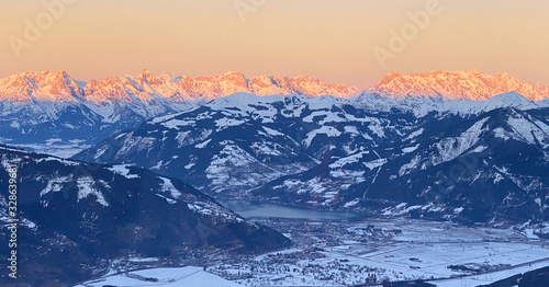 sunset in the mountains