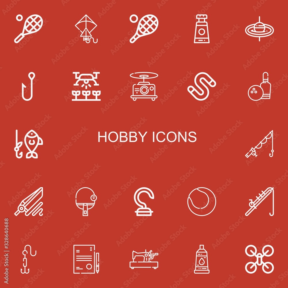 Editable 22 hobby icons for web and mobile Editable 22 hobby icons for web and mobile