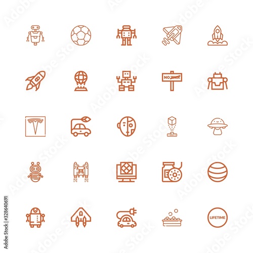 Editable 25 future icons for web and mobile