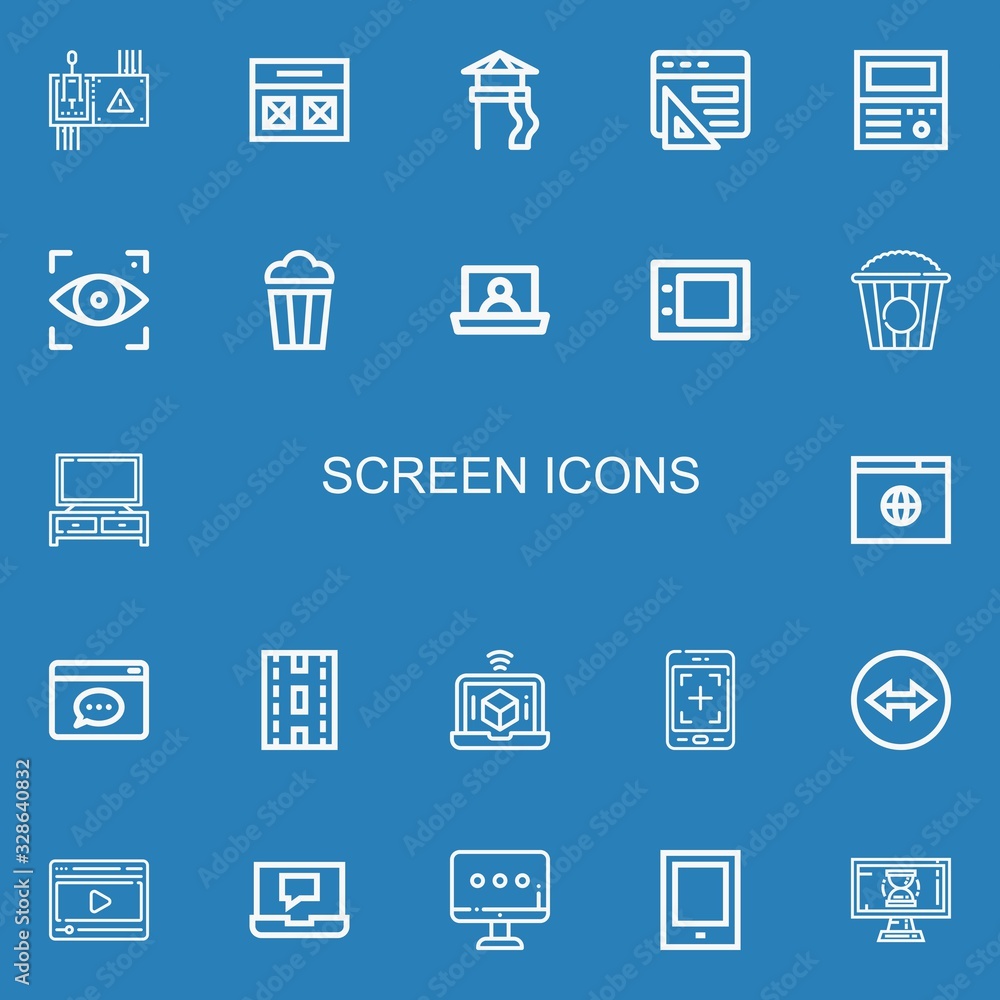 Editable 22 screen icons for web and mobile Editable 22 screen icons for web and mobile