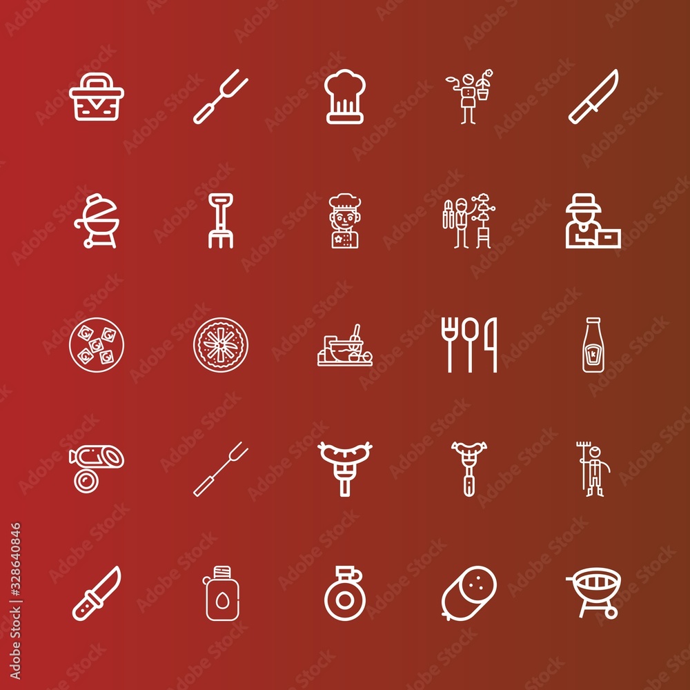 Editable 25 fork icons for web and mobile Editable 25 fork icons for web and mobile