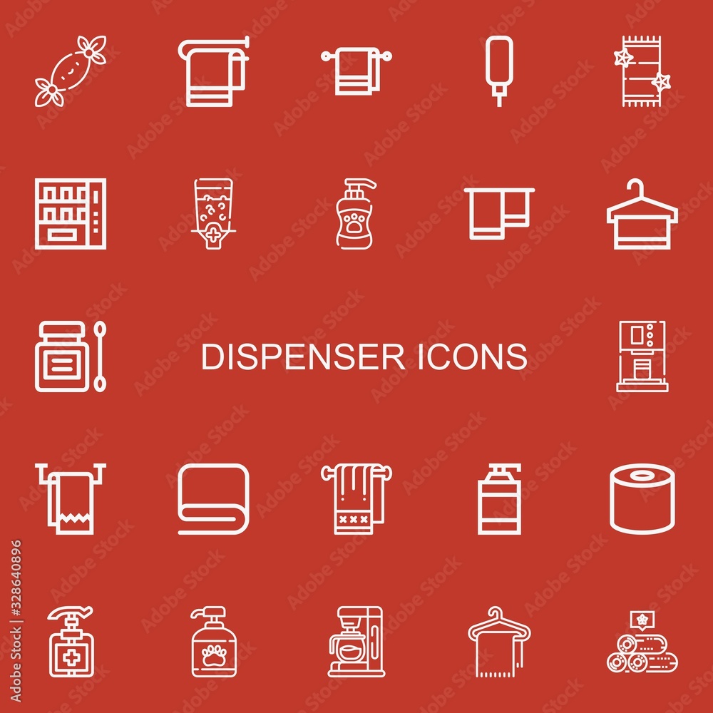 Editable 22 dispenser icons for web and mobile Editable 22 dispenser icons for web and mobile