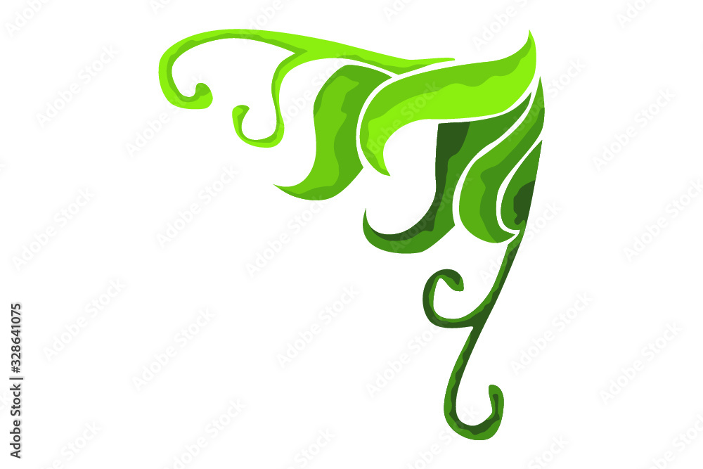 Green flora ornament decoration Green flora ornament decoration