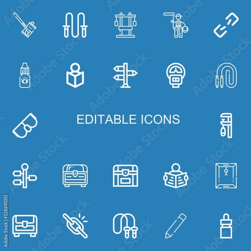 Editable 22 editable icons for web and mobile
