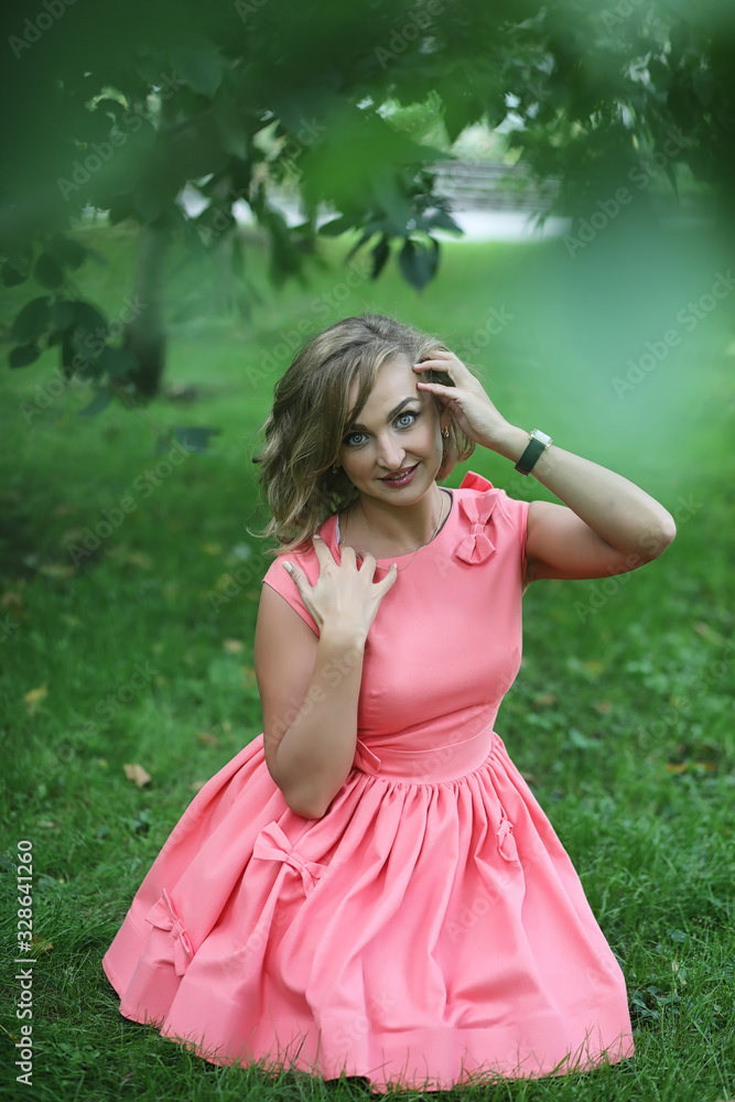 Beautiful girl in the summer park Beautiful girl in the summer park