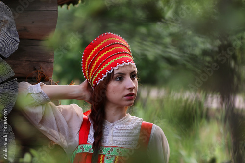 girl traditional dress log