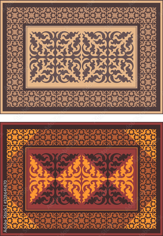 Kazakh carpet ornaments. Traditional patterns of Kazakhs. Background, texture, design life of nomads. Ancient Turkic ornaments. Art, customs and traditions of Kazakhstan. Decorative art of nomads Kazakh carpet ornaments. Traditional patterns of Kazakhs. Background, texture, design life of nomads. Ancient Turkic ornaments. Art, customs and traditions of Kazakhstan. Decorative art of nomads