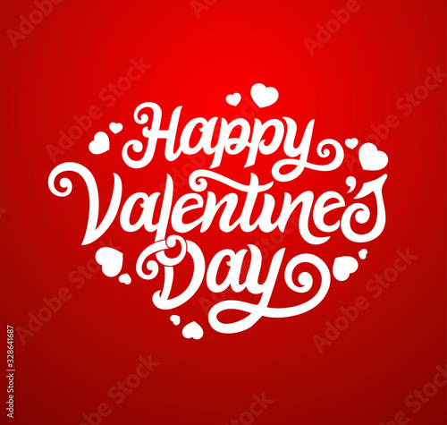 Vector illustration. Happy Valentines Day typography vector design for greeting cards and poster. Design template celebration.