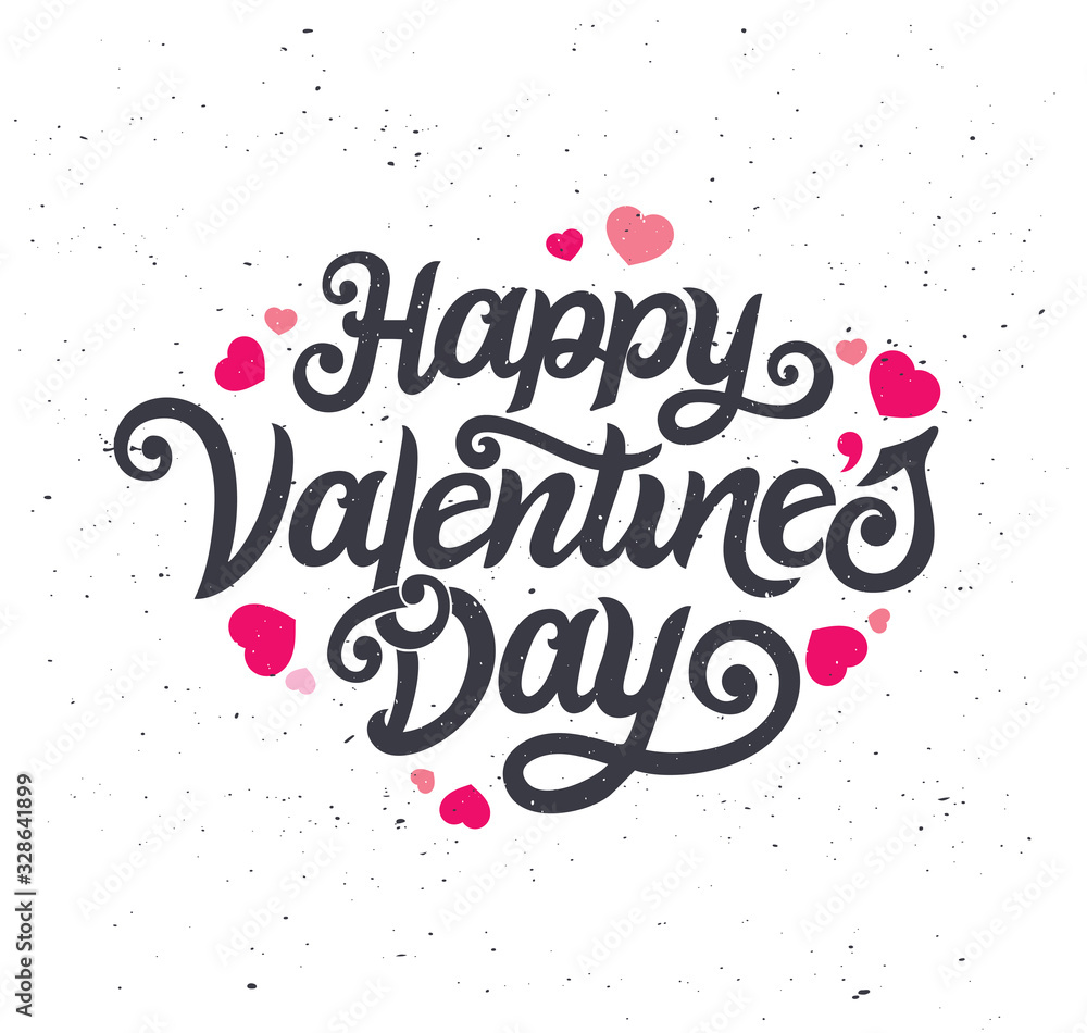 Vector illustration. Happy Valentines Day typography vector design for greeting cards and poster. Design template celebration.