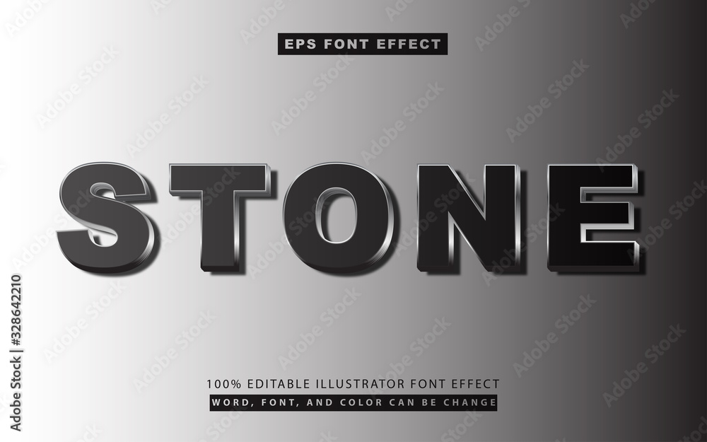 Fototapeta premium Black stone text effect style. Editable alphabet can use for element headline cover, banner, website, poster, game
