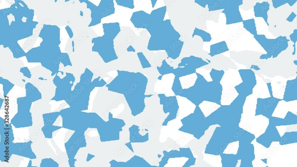 Abstract animation of blue and gray geometrical shapes moving on white background. Seamless loop animated background, wallpaper. Abstract animation of blue and gray geometrical shapes moving on white background. Seamless loop animated background, wallpaper.
