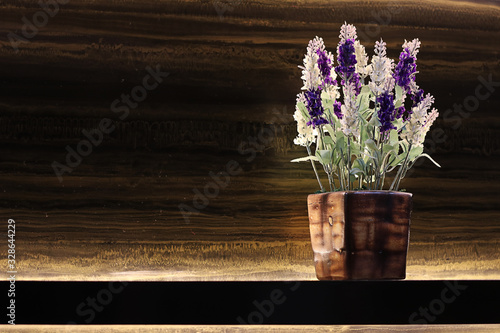 Wallpaper Mural Fake Plant Simulation white and purple flower, Handmade for Decoration Torontodigital.ca