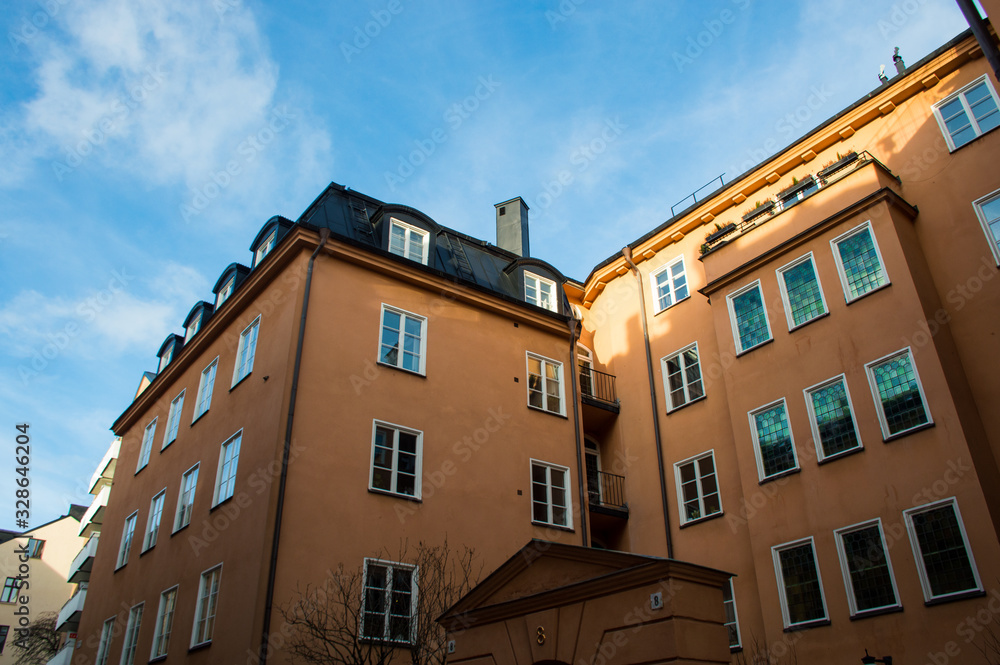 Fototapeta premium houses in town of gdansk poland