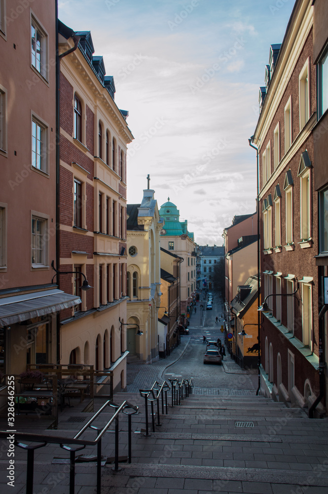 Fototapeta premium street in old town 