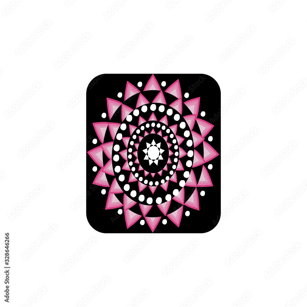 Aboriginal art dots painting icon logo design vector template Aboriginal art dots painting icon logo design vector template
