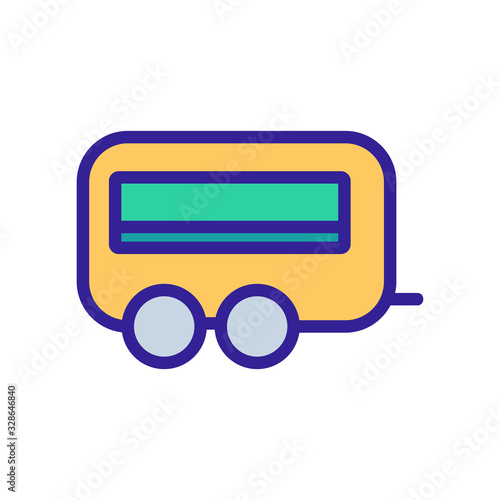 Food truck Icon vector. Thin line sign. Isolated contour symbol illustration
