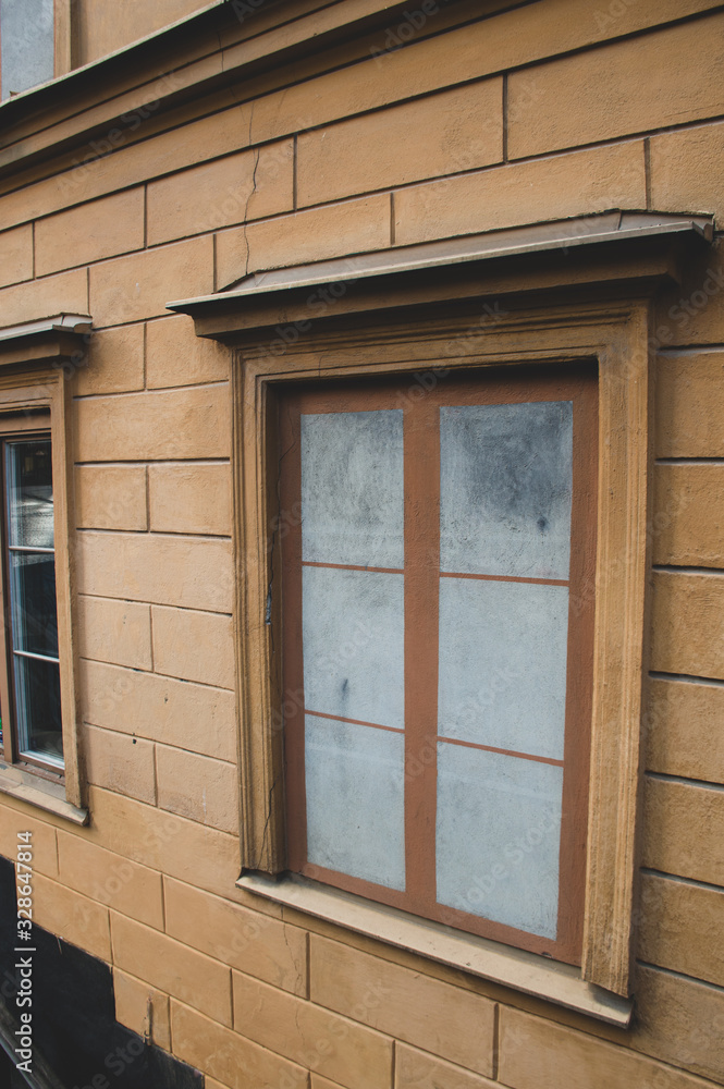 windows of an old house