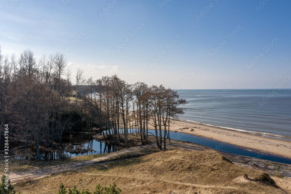 Baltic sea coast in in nice spring day next to Jurkalne, Latvia. Baltic sea coast in in nice spring day next to Jurkalne, Latvia.