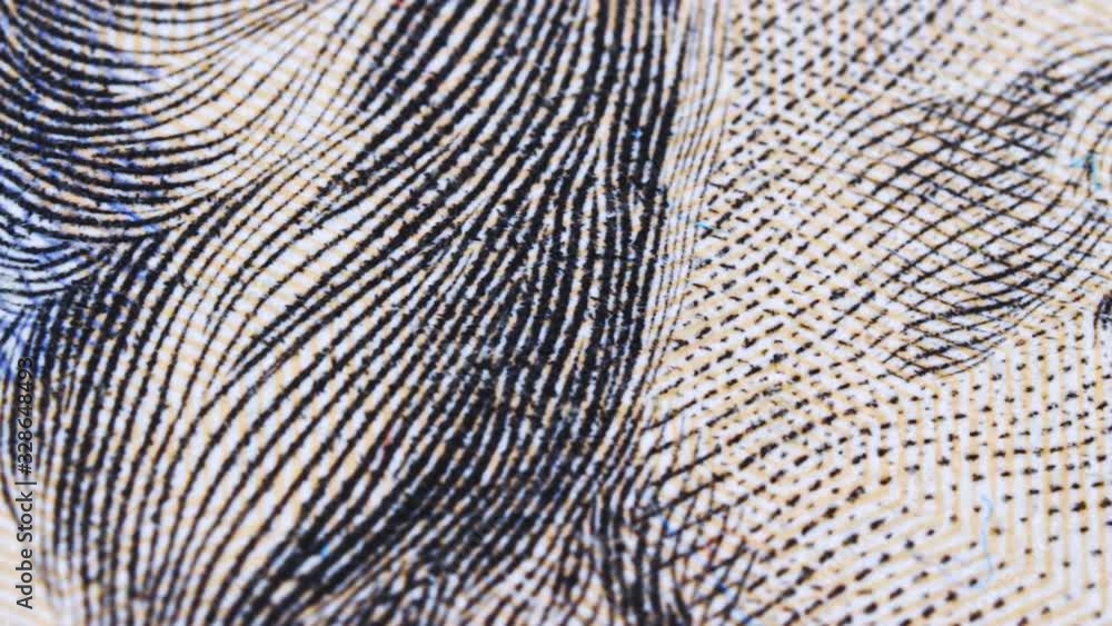 Sliding video of a ten US dollar bill note, showing the portrait of Alexander Hamilton. Macro shot. Close up. Sliding video of a ten US dollar bill note, showing the portrait of Alexander Hamilton. Macro shot. Close up.