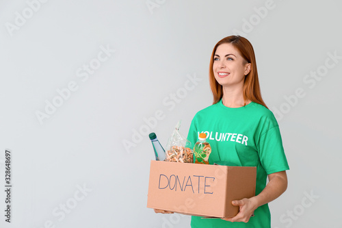 Volunteer with donations fo...