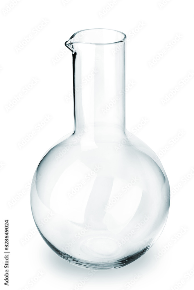 Empty laboratory flask on white background Empty laboratory flask on white background