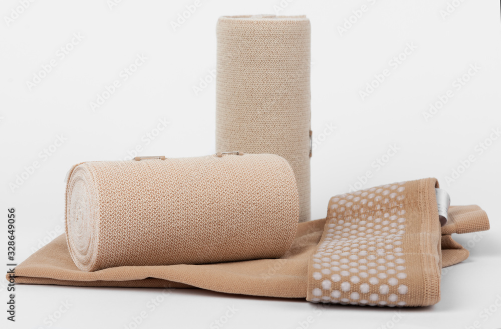 Fototapeta Compression stockings for leg lymphedema (lipedema, edema