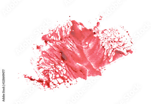 Blood spot on white background