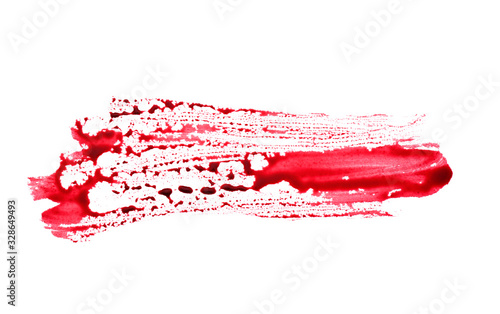 Blood spot on white background